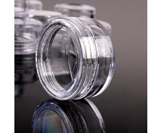 TININNA 200 Piezas 5g Vacía de plástico Transparente de la Caja Botella Recargable Botella Cosméticos Crema ungüentos loción para Cosmética Maquillaje Sombra de Ojos Uñas Polvo Envase