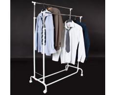 TecTake Perchero colgador percha doble ropa para con ruedas
