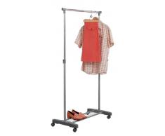 Zeller 17150 - Perchero con ruedas (1 barra, 83 x 43 x 93,5-170 cm)