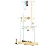Roolee Soporte para Joyas/Collares de Metal con Gran Capacidad para Guardar Collares, Pulseras y Pendientes