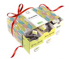 ☘️ TE ORGANICO - Caja té Orgánico | Surtido de té premium, 6 sabores diferentes | Caja Regalo | 48 bolsitas piramidales