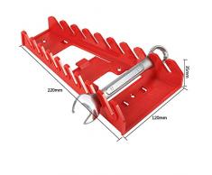 Llave Organizador 9 Ranura Rojo Plástico Llave Soporte Llave Estándar Guardián Herramientas de Mano para Uso En La Industria Doméstica