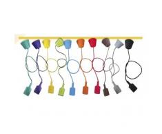 Lámpara de colgar el portatrajes. Silicona-Portalámparas casquillo E27, liso, color azul