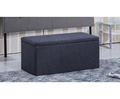 Baul universal tapizado en elegance marengo, medidas 90 x 40 x 40 cm