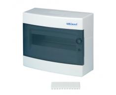 REV Ritter 0515531555 - Caja de distribución con tapa (1 fila), color blanco y transparente