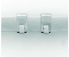Brabantia 460005 - Barra de Pared, 60 cm, 7 Ganchos móviles, Acero Mate