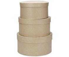 Darice – Plantilla para Grabar en Relieve Paper-Mache Caja Redonda de cartón -4-Inch, 12,7 y 15,2 cm