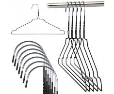 Hangerworld - Perchas De Metal, Color Negro, 40 cm, 20 Unidades