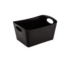 Koziol Boxxx M Caja, Recipiente, Cesta de Ropa, Barreño de la Colada, Accesorio, Plástico, Negro, 3.5 L, 5744526