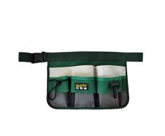 Cinturón de herramientas de jardín Cinturón de jardín Bolsa de jardinería Herramienta Organizador Delantal con Multi-Bolsillo (Verde)