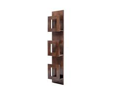 Revistero de Pared, Decorativo de Pared Estantería de Pared Sala de Estar Marco de Datos de Madera Maciza Estante de Acabado Sofá Próximo Revista Estante Expositor Color Nogal (Size : 23 * 110cm)