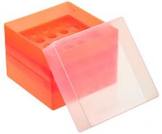 Neolab 2/1922 - Caja de almacenaje para tarro de 15 ml (5 x 5 postes, polipropileno), color naranja