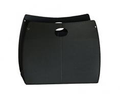 Gavemo PRVA40CC0014 VANDA: Revistero en cuero color Negro, para diarios y revistas, para cuarto de baño, oficina, recibidor, Made in Italy by Limac Design.