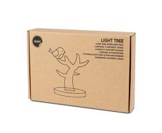 Balvi Lámpara y Soporte Joyas Light Tree con luz LED con Forma de árbol Madera/acrílico