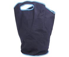 H & L Russel WS3766B- Cesta de la ropa sucia con asas, color azul
