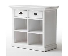 Nova solo B181 aparador bajo con 2 cajones/4 cestas caoba/MDF color blanco 90 x 50 x 85 cm