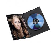 Hama 051181 - Caja slim para 1 DVD, 10 unidades, color negro