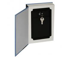 HMF 80905 Caja de libro, caja de caudales con camuflaje de libro con paginas de papel 23 x 15 x 4 cm