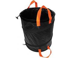 Fiskars Solid Bolsa para jardín con asas, Capacidad: 56 litros, Negro/Naranja, 1015646