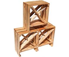 Botellero x blanco/natural/, vetado Dimensiones 50 x 40 x 27 cm Caja botella estante Botellero Estantería manzana caja/cajón-estantería Botella Sistema revistero estantes.