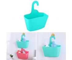 Yardwe Organizador para Colgar en la Pared, pequeño portaobjetos, portavasos de Almacenamiento para baño de Cocina (Azul)