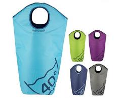tempracell - Cestos para la colada plegables - saco para la colada - bolsa de lavanderia - cesta de ropa - tacín (azul claro)