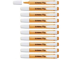 Marcador fluorescente STABILO swing cool - Caja con 10 unidades - Color naranja