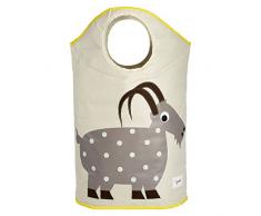 3 Sprouts – Cesto para ropa sucia, Cabra – Tela – 107-003-002