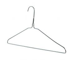 Hangerworld - Perchas Lisas De Metal Galvanizado, Color Plateado, 40 cm, 100 Unidades