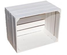 LOTE DE 3 CAJAS DE MADERA TIPO FRUTA BLANCO VINTAGE