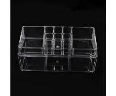 Kurtzy Pack de 10 latas de metal con tapa - Pequeña caja de almacenamiento - Caja vacía con tapa transparente para cosméticos, especias, pequeños artilugios, tarjeta SD, tabaco, cuentas, monedas, joyas