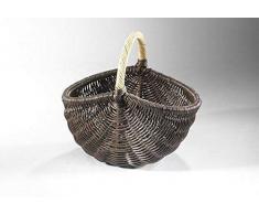 Cesta de Compra de Ratán, Pilzekorb, Cesta de Frutas, Cesta de Cosechar, Canasto Marrón/Natural