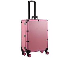 ALYR Profesional Maleta para Maquillajec, Organizador para Maquillaje Cosmetic Cases Organizador Bolsa de Maquillaje con Ruedas Portable Maletín para Maquillaje,Pink