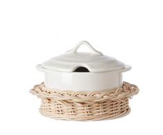 PORCELLANA - Cuenco de Mimbre para Queso con asa Cm11 (#), Nailon/A