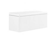 Adec (Universal) - Baúl tapizado en similpiel color blanco, dimensiones 0,90 largo x 0,40 altura x 0,0,40 profundidad