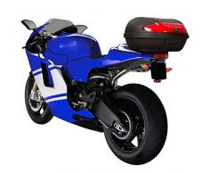 TecTake Universal baúl de moto scooter maleta XXL motocicleta topcase para 2 cascos