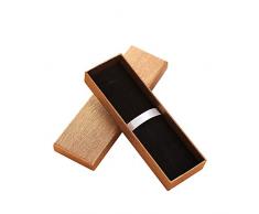 Zhi Jin 5pcs exquisito joyas caja de regalo de bolígrafo con cojín lápiz cajas vacías funda Bulk Collection Set para aniversario Business, color dorado