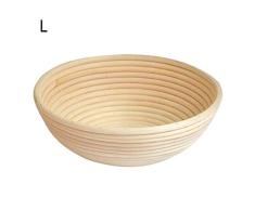 Cesta de fermentación Faviye redonda, 1 pieza de mimbre para la fabricación de pan., Rattan & Korb, 20 x 8 cm