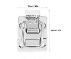 10 piezas de caja de joyería de metal cofres de pestillo de la maleta de bloqueo bisagra gancho de palanca