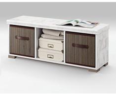 Mueble Auxiliar de almacenaje con Dos cestas para Comedor, salón habitación o recibidor de Medida 102x33