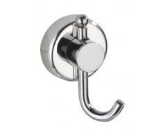 WENKO 17819100 Percha mural Uno Sion - fijar sin taladrar, Acero, 4.2 x 7.4 x 4.5 cm, Cromo