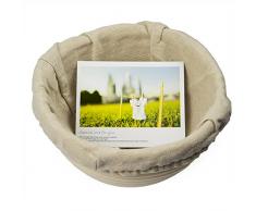Cesta de pruebas Banneton tamaño perfecto para Artisan y el aumento de pruebas masa de pan – Eco-friendly redondo Brotform cuenco de obeauty, ratán y mimbre, beige, 18x9cm