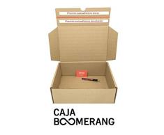Cajeando | Pack de 10 Cajas de Cartón para Envíos (Caja Boomerang Doble Envío) | Tamaño 35 x 25 x 13 cm | Color Marrón | Permite Hacer Dos Envíos en Uno | Mudanzas | Fabricadas en España