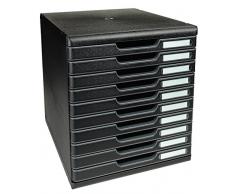 Exacompta Ecoblack A4+ - Modulo con 10 cajones, color negro