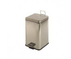 Mediclinics PP1214C - Cubo Pedal Cuadrado 14,5 Inoxidable