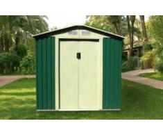 Caseta Cobertizo de Metal verde para Jardin Tools