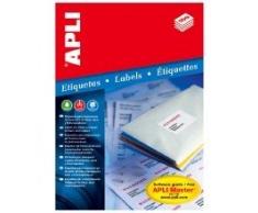 Apli - Caja de etiquetas cd-dvd mega con dorso opaco que evita que se vea la serigr