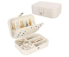 YJShop - Joyero Organizador para Mujeres y niñas, Almacenamiento de Joyas para Anillos, Pendientes, Collares, Pulseras y Relojes