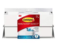 Command Cesto Organizador Mixto, Metal, Blanco, 24.13x11.77x11.77 cm