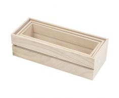 Cajas de madera, árbol del té, 3ud